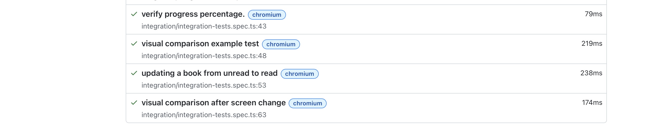 Passing visual comparison tests pass in the pipeline: